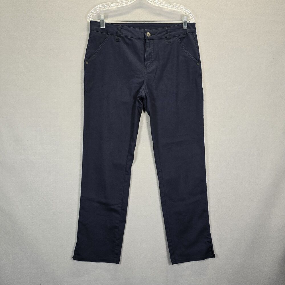 Prana Pants Womens Straight Leg Size 8/RG Blue